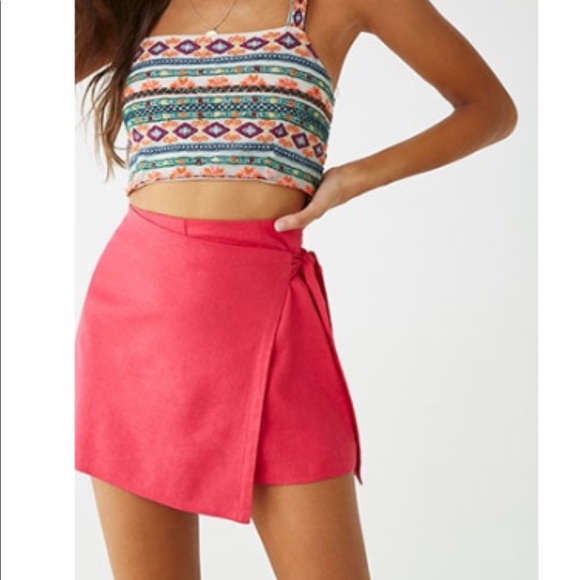 Forever 21 Dresses & Skirts - Hot Pink Linen Skort